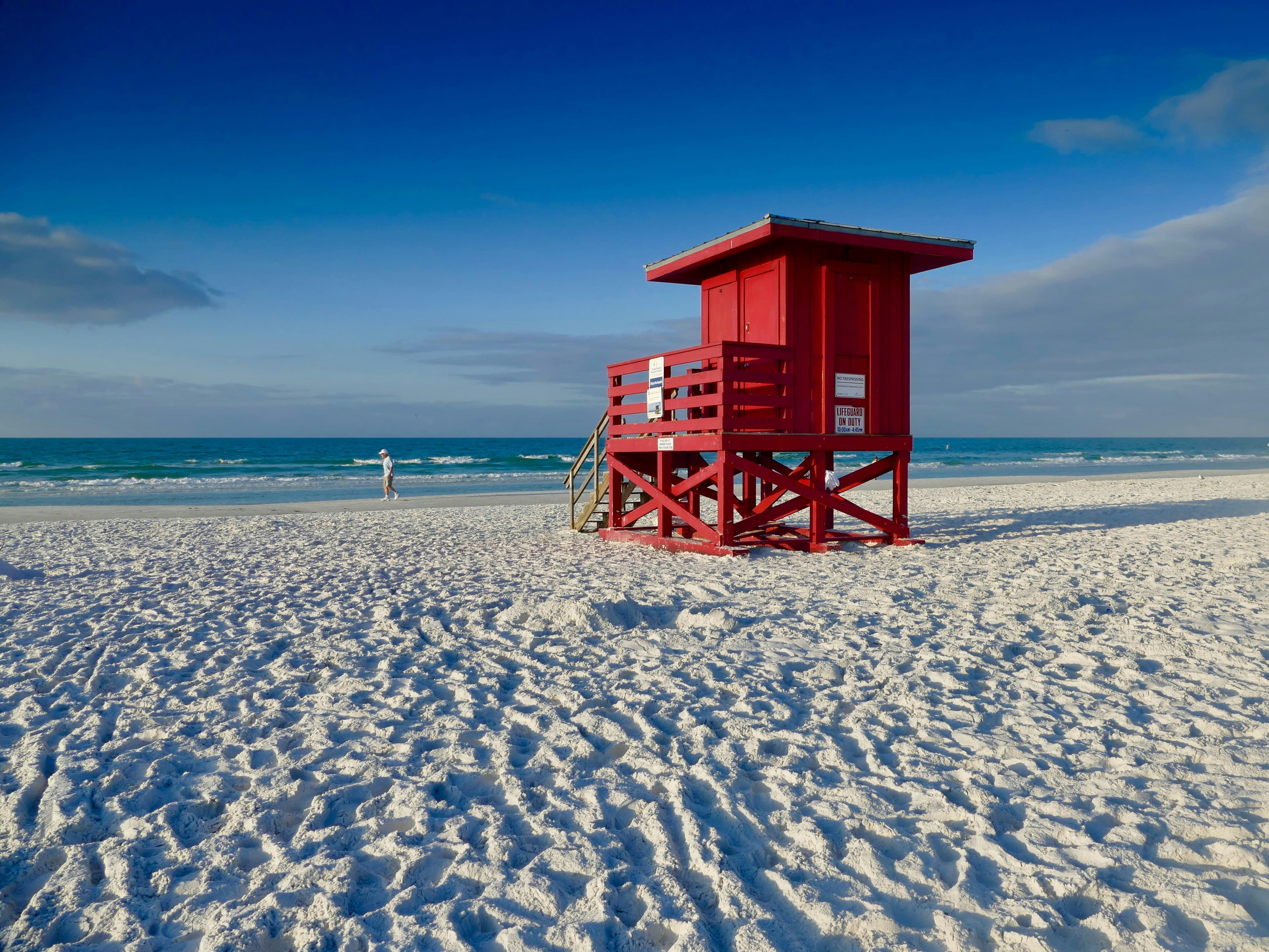 Lifeguard tower on the beach